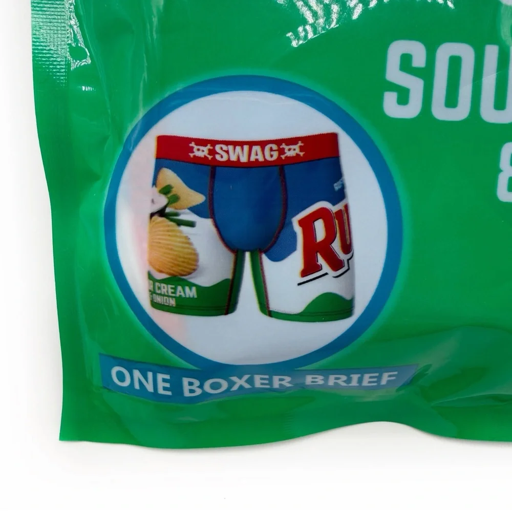 Ruffles Sour Cream and Onion Chips Swag Boxer Briefs Mens Size Medium Underwear